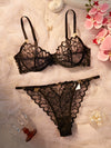 Ensemble de Lingerie Transparent en Dentelle