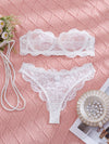 Ensemble Lingerie Dentelle Blanc Sexy