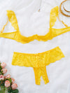 Ensemble Lingerie en Dentelle Entrejambe Ouverte