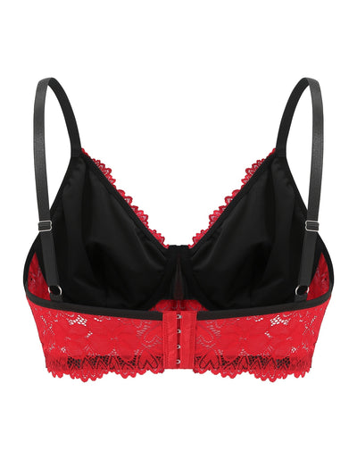 Soutien-Gorge Grande Taille Rouge en Dentelle
