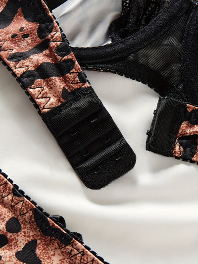 Ensemble Soutien-Gorge Léopard Dentelle