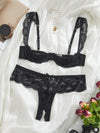 Ensemble Lingerie en Dentelle Entrejambe Ouverte