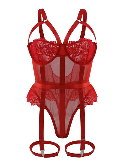 Body Dentelle Rouge Grande Taille