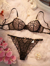 Ensemble de Lingerie Transparent en Dentelle