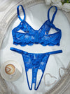 Ensemble Lingerie Grande Taille Bleu