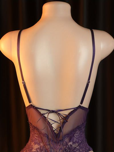 Body Femme Dentelle Violet