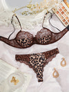 Ensemble String Léopard Dentelle