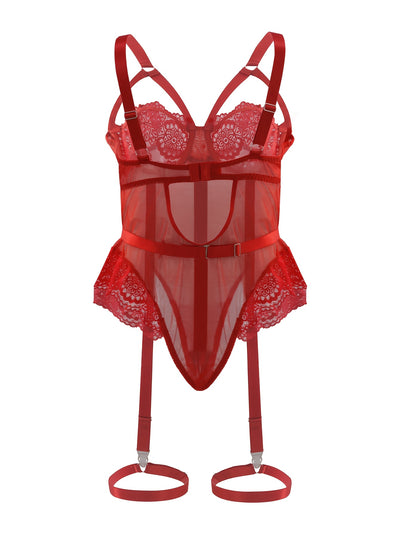 Body Dentelle Rouge Grande Taille
