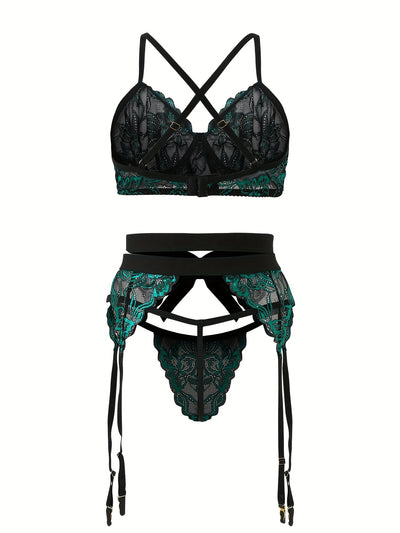 Ensemble Lingerie Porte-Jarretelle Grande Taille