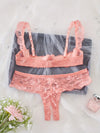 Ensemble Lingerie en Dentelle Entrejambe Ouverte