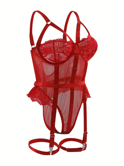 Body Dentelle Rouge Grande Taille