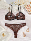 Ensemble String Léopard Dentelle