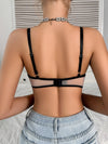 Soutien-Gorge Sexy Noir Strass