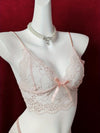 Ensemble Lingerie Dentelle Rose Pâle