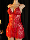 Nuisette Lingerie Femme Dentelle Rouge