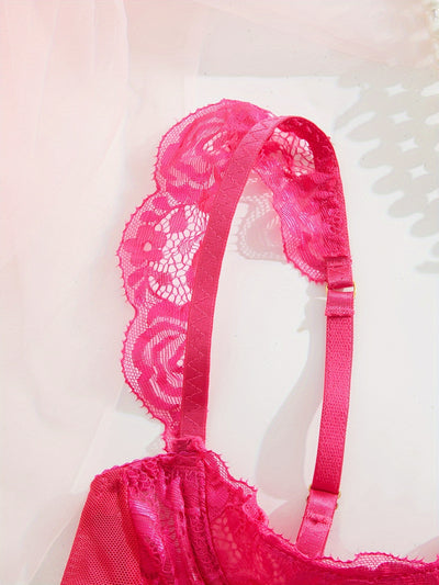 Ensemble Lingerie en Dentelle Entrejambe Ouverte