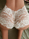 Culotte Taille Haute Dentelle Blanche
