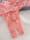 Ensemble Lingerie en Dentelle Entrejambe Ouverte