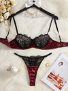 Lingerie Satin Bordeaux Vintage