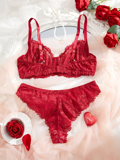 Ensemble Soutien-Gorge Grande Taille Rouge