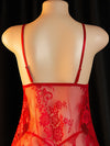 Nuisette Lingerie Femme Dentelle Rouge