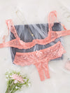 Ensemble Lingerie en Dentelle Entrejambe Ouverte
