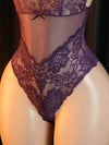 Body Femme Dentelle Violet