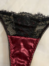 Lingerie Satin Bordeaux Vintage