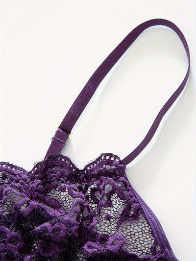Ensemble Lingerie Violet en Dentelle