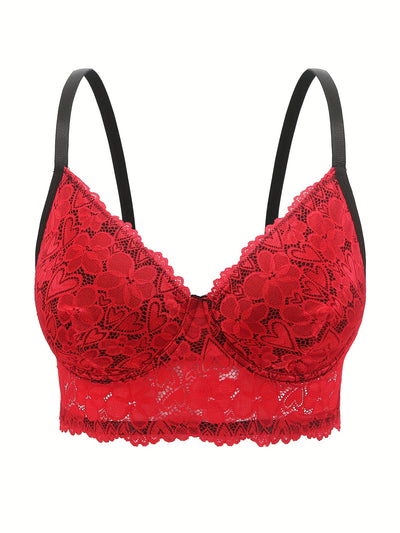 Soutien-Gorge Grande Taille Rouge en Dentelle