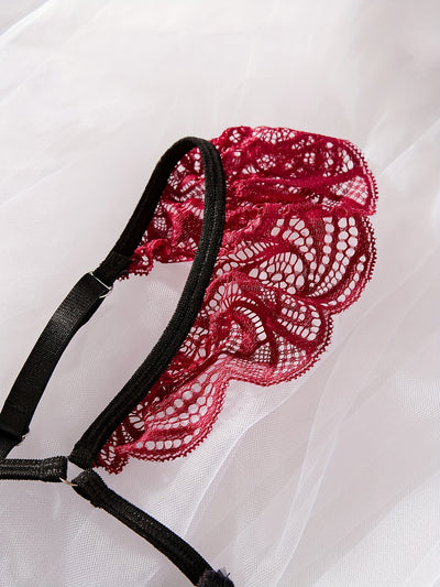 Ensemble de Lingerie en Dentelle avec Jarretières