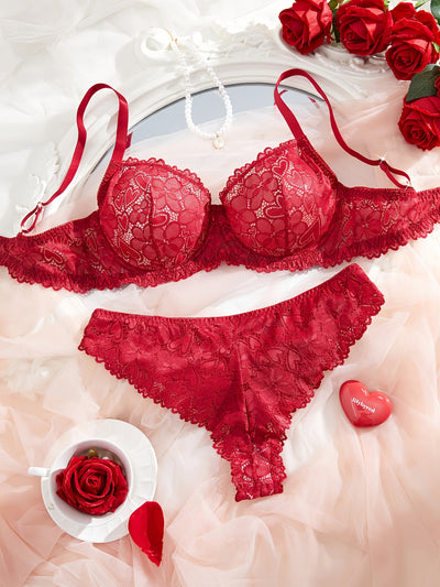 Ensemble Soutien-Gorge Grande Taille Rouge