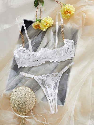 Ensemble Lingerie Blanche Dentelle