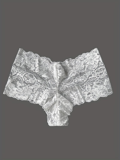 Culotte Taille Haute Dentelle Blanche