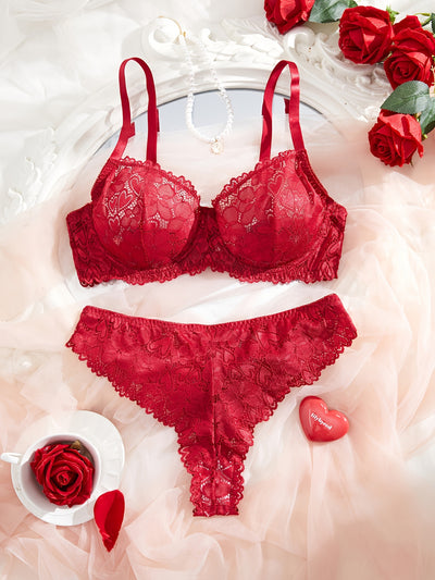 Ensemble Soutien-Gorge Grande Taille Rouge