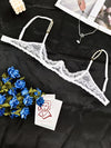 Soutien-Gorge Blanc Sexy Dentelle Ouvert