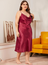 Chemise de Nuit Longue en Satin & Grande Taille