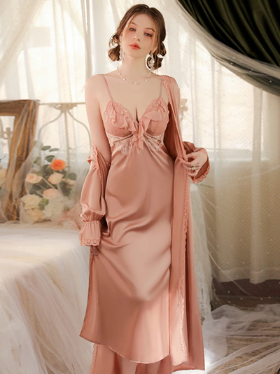 Robe Nuisette Longue Dentelle