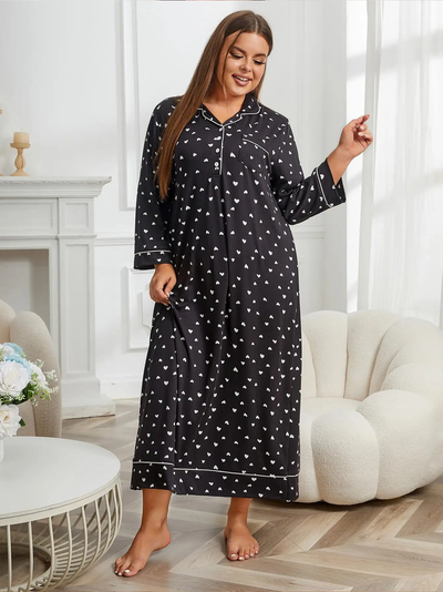 Nuisette Longue Grande Taille Pyjama