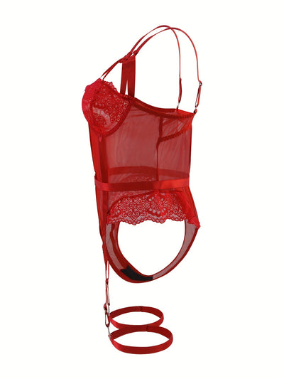 Body Dentelle Rouge Grande Taille