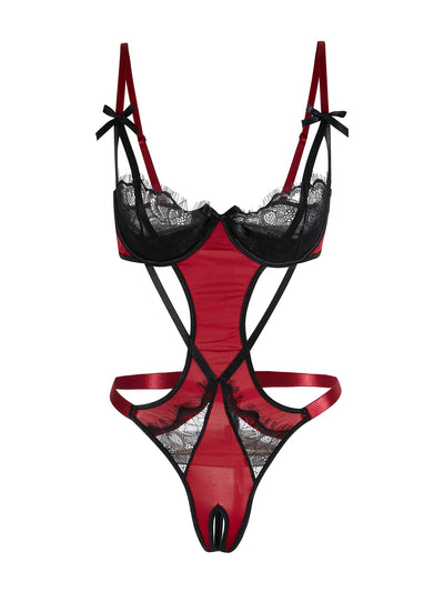 Body Dentelle Sexy Entrejambe Ouverte Grande Taille