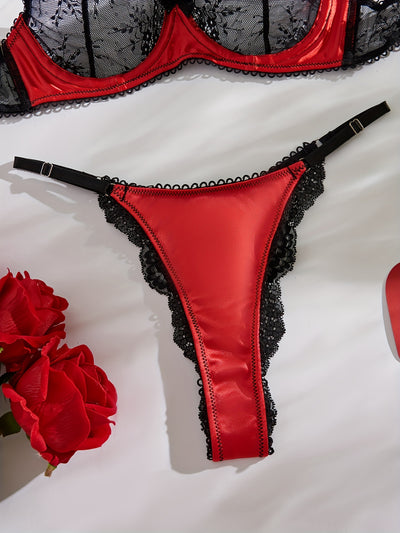 Ensemble Lingerie Dentelle Satin