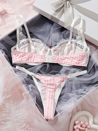 Ensemble Lingerie Vichy Rose