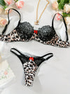 Ensemble Lingerie Léopard Dentelle