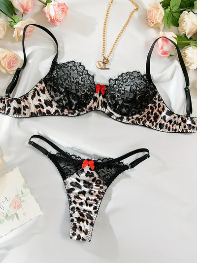 Ensemble Lingerie Léopard Dentelle