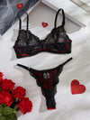 Ensemble Lingerie Dentelle Satin
