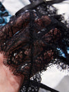 Ensemble String Dentelle Léopard Bleu