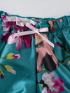 Ensemble Shorty Satin Pourpre Dentelle