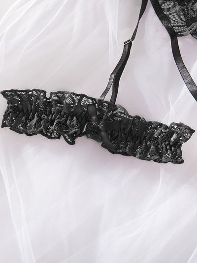 Ensemble de Lingerie en Dentelle avec Jarretières