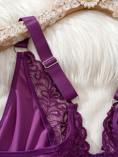 Ensemble Soutien-Gorge Brassière Violet Grande Taille